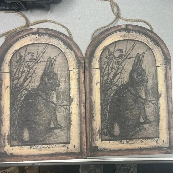 Rustic Rabbit Wall Art - Picture 1 of 4